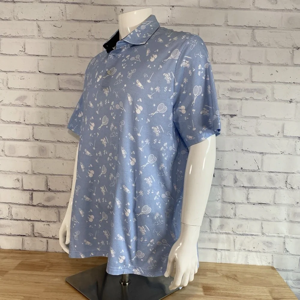 Ralph‎ Lauren Polo Golf Shirt Men's XL Polo Short Sleeve Blue Golf Sports NWT